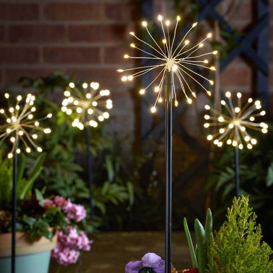 smart solar starburst stake light